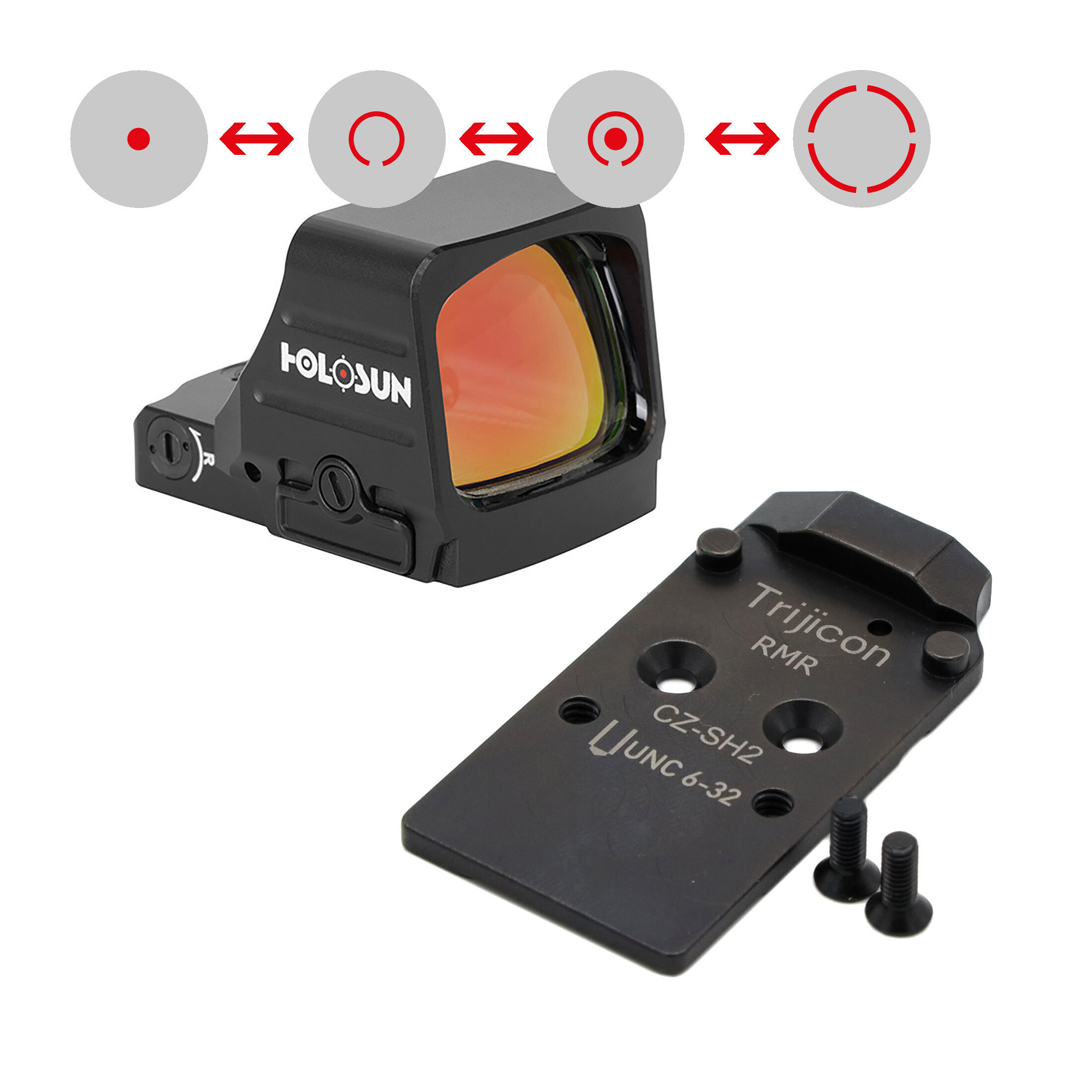 Holosun HS507COMP Offenes Reflex Rotpunktvisier + Adapterplatte für CZ Shadow 2 OR Holosun HS507COMP Offenes Reflex Rotpunktvisier + Adapterplatte für CZ Shadow 2 OR