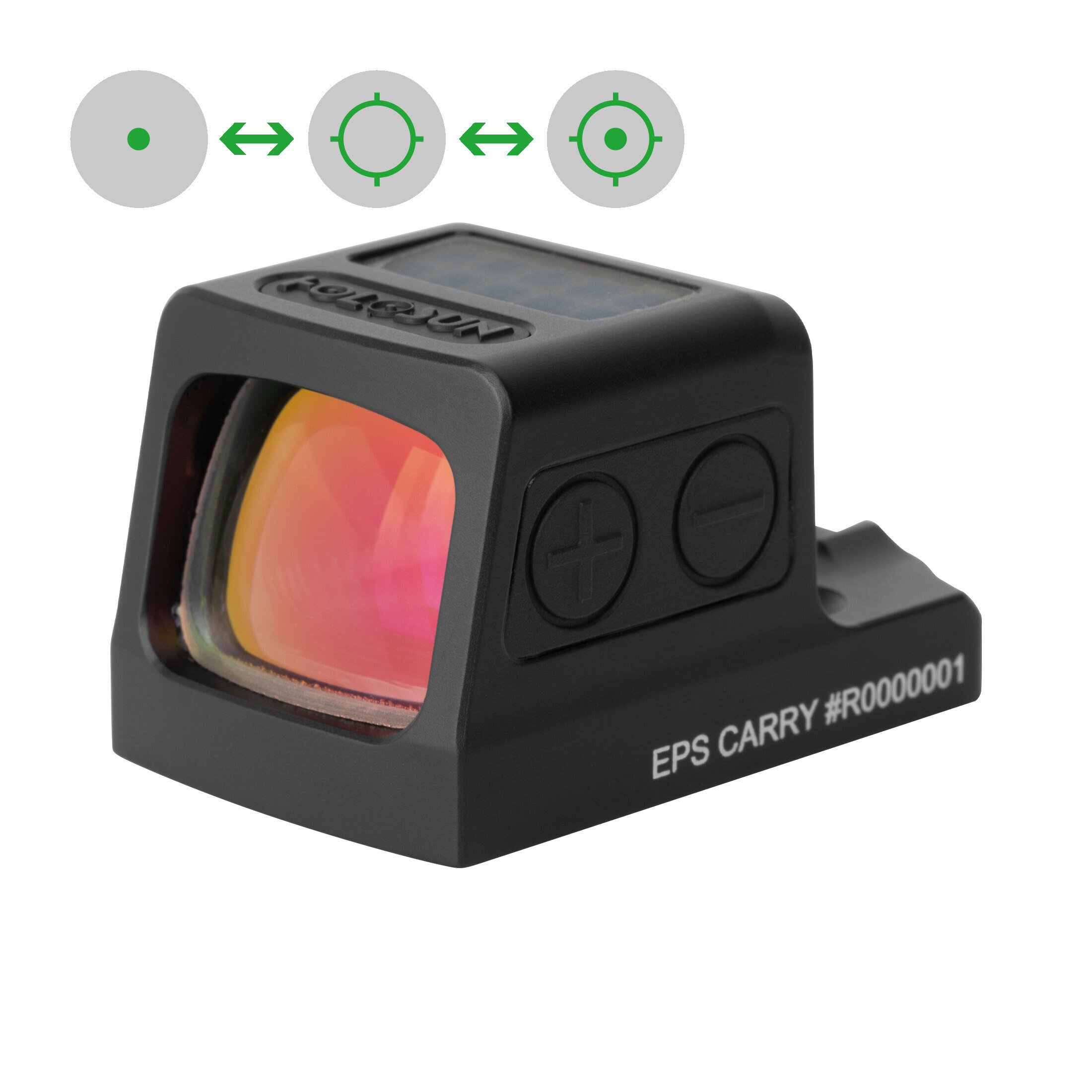 Holosun EPS-CARRY-GR-MRS geschlossenes Reflexvisier 2MOA/32MOA Grünpunkt/Kreispunkt, Aluminium, sch… Holosun EPS-CARRY-GR-MRS geschlossenes Reflexvisier 2MOA/32MOA Grünpunkt/Kreispunkt, Aluminium, sch…