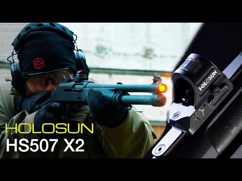 Holosun offenes Reflexvisier HE507C-GR-X2 mit wechselbarem Absehen, Grünpunkt Visier, Jagd, Airsoft…