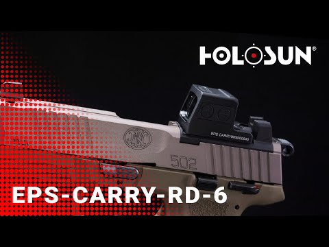 Holosun EPS-CARRY-RD-6 geschlossenes Reflexvisier 6MOA Rotpunkt, Aluminium, schwarz, Jagd, Sportsch…