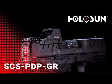 Holosun SCS-PDP-GR Offenes grünes Reflexvisier / Rotpunktvisier + wechselbarem 2MOA Punkt, 32MOA Kr…