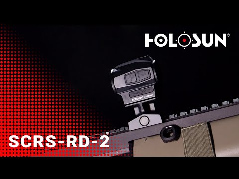 Holosun SCRS-RD-2 Rotpunkt Visier,  2MOA Punkt Absehen, Solarzelle, schwarz, Picatinny Schiene, Jag…