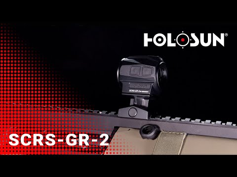 Holosun SCRS-GR-2 Grünpunkt Visier,  grünes 2MOA Punkt Absehen, Solarzelle, schwarz, Picatinny Schi…