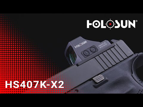 Holosun HS407K-X2, Offenes Reflex Rotpunktvisier, 6MOA Punkt, schwarz, Holosun K Footprint, Jagd, S…