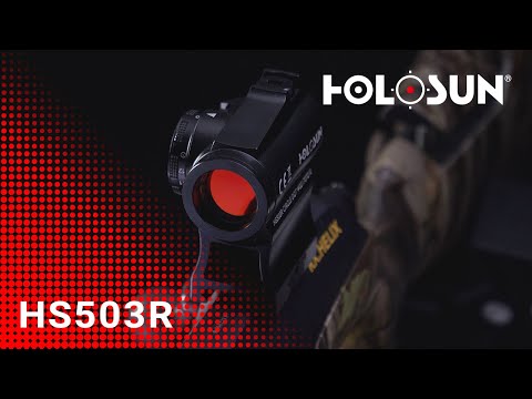 Holosun HS503R Microdot Rotpunkt Visier mit 2MOA Punkt / 65MOA Kreis Absehen, neues Rheostat-Einste…